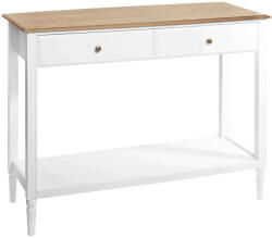  Vintage Konzolasztal - Fehér/Kőris - 110, 5x40x85, 5 cm
