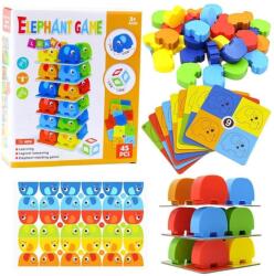 LeanToys Családi Arcade Játék Elefánt Torony Rakásolás 45 db. . - 25126 (5905991061939) (5905991061939)