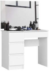 Akord Balkezes Fésülködőasztal fiókkal P77_90 - fehér (T-6/SL900X600CLPLEWBIA)