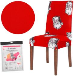 Springos ünnepi Székhuzat mikulás mintával, univerzális méret - Piros (HA0011)