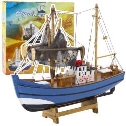 LeanToys Gyűjthető Dekoratív Halászhajó Modell Kék 30 x 26 cm- 22579 (5905991049340) (5905991049340)