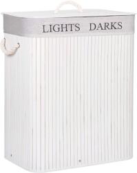 Springos bambusz Szennyeskosár, 52x32cm, 100L - Fehér, Szürke (HA0069)