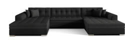  VENTO ágyazható U alakú ülőgarnitúra fekete