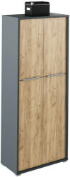 TEMPO KONDELA Polc szekrény, grafit/tölgyfa artisan, RIOMA NEW TYP 07