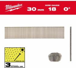 Milwaukee fejnélküli finishelő szeg inox 18G 30mm SC3, 5000 db/csomag (4932492560) (4932492560)
