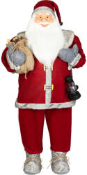 MagicHome MagicHome karácsonyi dekoráció, Mikulás, piros, 120 cm