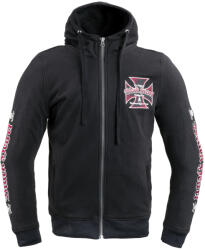 W-TEC Black Heart Férfi kapucnis pulcsi W-TEC Black Heart Vintage Iron Hoodie fekete 4XL