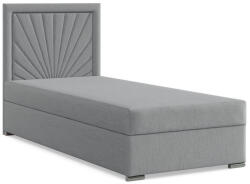 GreenSite Vicenza Egyszemélyes Ágy, Szövet, Ágyneműtartóval, Szürke