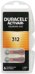 Duracell ActivAir ZA312 PR41 hallókészülék elem 6db/csomag (ár/db)