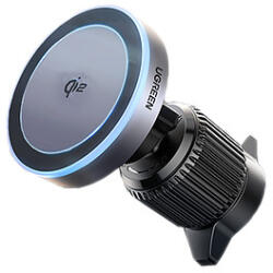 UGREEN W708 vezeték nélküli töltőtartó MagSafe-fel, Qi2-vel, szellőzőnyíláshoz - fekete