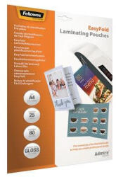 Fellowes Meleglamináló fólia, 80 mikron, A4, fényes, 25 db, FELLOWES "Admire Easyfold (IFW56019) - fapadospatron