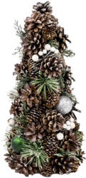 MagicHome MagicHome műfenyő, natúr, zöld gömbökkel, 47 cm (TC8091432)