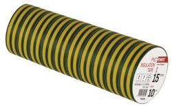 EMOS Szigetelőszalag 15mm/10méter zöld-sárga 10db / csomag