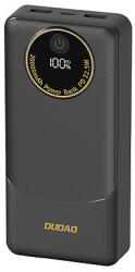 Dudao K12 10000mAh PD22.5W USB-A, USB-C külső akkumulátor - fekete