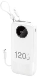 Dudao K13Pro 20000mAh Powerbank beépített kábellel - Fehér (K13Pro-White)