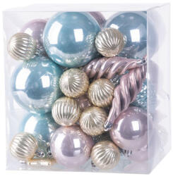 MagicHome MagicHome karácsonyi gömbök, készlet, 50 db, mix, karácsonyfára