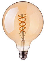 V-TAC E27 LED izzó Vintage filament (4.8W/300°) G95 - extra meleg fehér ( 217217)