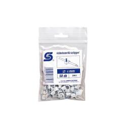 Somogyi Elektronic CHR 6 kábelbilincs szöggel, 6mm, 50 db, kerek vezetékhez - dellaprint