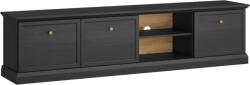 TEMPO KONDELA TV-asztal, fekete grafit, LOCCA RTV3D