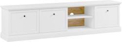 TEMPO KONDELA TV-asztal, fehér, LOCCA RTV3D