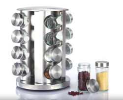 Perfect Home Forgó fűszertartó 16 részes rozsdamentes (16674)