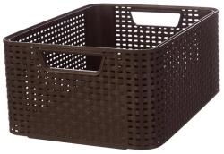 Keter Rattanhatású sötétbarna tárolókosár M 18 l (86240)