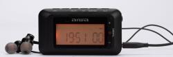 Aiwa RD-10 hordozható zsebrádió, FM RDS/MW rádió, automatikus állomáskereső, fülhallgatóval, LED kijelző