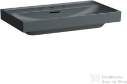 Laufen MEDA 80x46 cm-es falra/bútorra szerelhető mosdó 3 csaplyukkal, matt graphite H8101177581081 (H8101177581081)