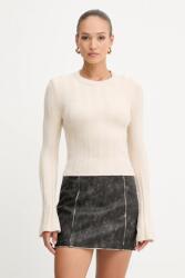 GUESS gyapjúkeverék pulóver GEMMA könnyű, bézs, W5YR13 Z3OT0 - bézs M