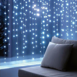 Somogyi Elektronic KIN126DWH Dot LED-es Fényfüggöny, 0, 9x1, 4 m, Hidegfehér