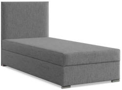 GreenSite Zonza Egyszemélyes Ágy, Szövet, Ágyneműtartóval, Szürke