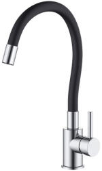 WASSERBURG MEDUSA mosogató csaptelep FEKETE flexibilis kifolyócsővel, TopFix (25.052. 6FXBL) (25-052-6FXBL)