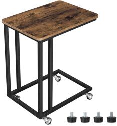  Kerekes kisasztal TAYLOR 50x35cm, rusztikus barna