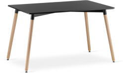  Fekete ADRIA étkezőasztal 120x80 cm