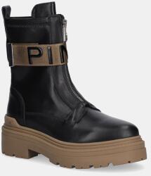 Pinko bőr csizma Mia 13 fekete, platformos, SD0219P061Z99 - fekete Női 39