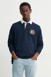 Tommy Hilfiger pamut hosszúujjú sötétkék, nyomott mintás, DM0DM20665 - sötétkék M