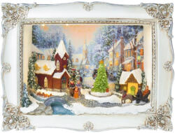 MagicHome MagicHome karácsonyi dekoráció, kép, 5 melegfehér LED, 3D, 28, 5 x 8, 2 x 21, 2 cm