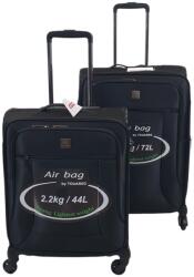 Touareg két részes fekete négykerekű bőröndszett-S, M AIR6932-2db Fekete S, M - minosegitaska