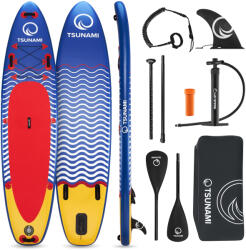 Tsunami Stand Up Paddle TSUNAMI T04 320 cm SUP felfújható úszódeszka 350 CM kék|sárga|vörös