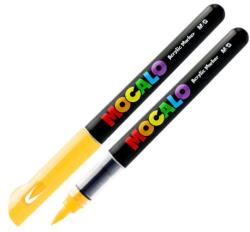 M&G MOCALO akril marker, ecset hegyű - Élénk sárga 302