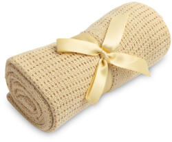 Sensillo csípkés pamut takaró 110x70 cm-Coffe Beige - manopalota