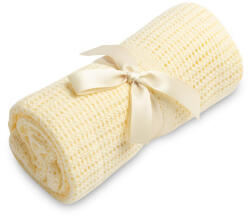 Sensillo csípkés pamut takaró 110x70 cm-Natural - manopalota