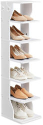 VASAGLE Cipőtároló polc, nyitott, álló, 6 szintes, fehér (LBS200T14V1)