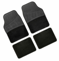 LAMPA Textil és gumiszőnyeg garnitúra 4db-os, univerzális , fekete, Lampa Fusion