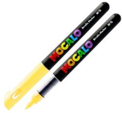 M&G MOCALO akril marker, ecset hegyű - citromsárga 400