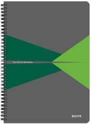 Leitz Spirálfüzet, A4, kockás, 90 lap, PP borító, LEITZ Office , szürke-zöld (44951055) - kellekanyagonline