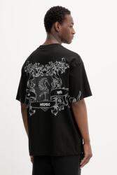 HUGO pamut póló fekete, nyomott mintás, 50542817 - fekete S