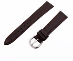  Karóra bőrszíj, sötétbarna ezüst, 75+115 mm/18 mm (6531-8)