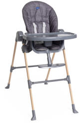 Chicco Polly Essential Etetőszék Szén - Állítható Magasságú, Összecsukható és Könnyen Tisztítható Babaszék Kényelmes Párnázott Üléssel