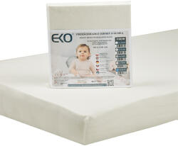 EKO Gumírozott Jersey Lepedő Bézs 120x60cm - Puha, Légáteresztő és Rugalmas Pamut Lepedő Kiságyhoz
